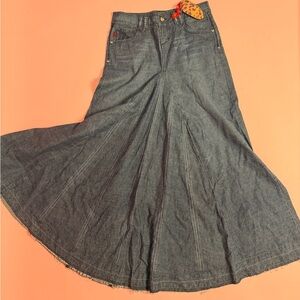 Women's Blue Extra Flared Skirt Fire by Rocawear